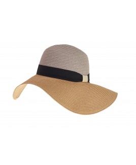 Ladies Wide Brim Contrast Sun Hat